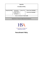 HSA Recruitment Policy April 22 front page preview
              