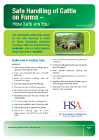 Safe Handling of Cattle on Farms Information Sheet front page preview
              