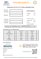 Choose Safety Registration Form front page preview
              