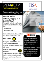 BeSMART.ie Support Logging In front page preview
              