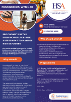 Ergonomics in the Irish Workplace: Risk Assessment to Manage Risk Exposure Leaflet front page preview
              