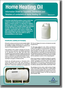 Home Heating Oil Information Sheet Cover