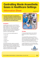 Waste Anaesthetic Gases Information Sheet front page preview
              