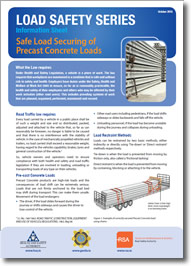 Safe Load Securing of Precast Concrete Loads cover