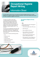 Occupational Hygiene Report Writing Information Sheet front page preview
              