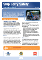 Skip Lorry Safety Information Sheet front page preview
              