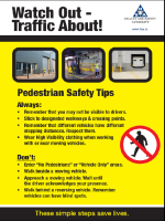 Pedestrian Safety Tips Poster front page preview
              