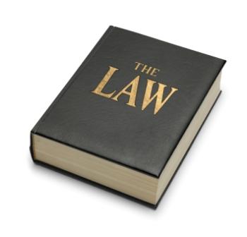 image of a closed law book