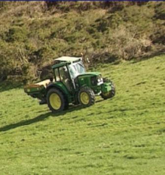 Tractor in field