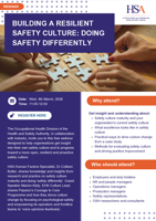 Building A Resilient Safety Culture: Doing Safety Differently Webinar Flyer thumbnail