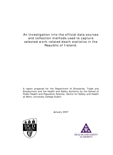 An investigation into the official data sources and collection methods used to capture selected work-related death statistics in the Republic of Ireland thumbnail