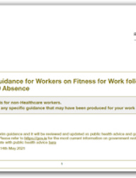 Interim Guidance for Workers on Fitness for Work following COVID-19 Absence thumbnail