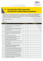 Construction Site Inspection Checklist for Safety Representatives thumbnail
