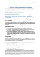 Sample Driving for Work Policy thumbnail