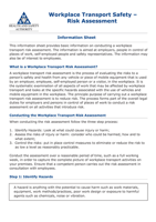 Workplace Transport Safety  Risk Assessment thumbnail