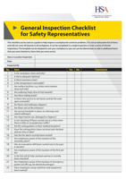 General Inspection Checklist for Safety Representatives thumbnail