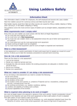 Using Ladders Safely - Information Sheet thumbnail