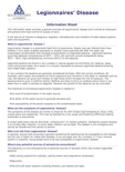Legionnaires' Disease Information Sheet thumbnail