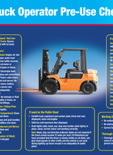 Forklift Truck Operator Pre Use Checklist and Poster thumbnail