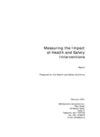 Measuring the Impact of Health and Safety Interventions thumbnail