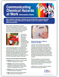 Communicating Chemical Hazards at Work Information Sheet thumbnail
