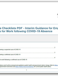 Appendix 1 Interactive Checklists PDF - Interim Guidance for Employers on Fitness for Work following COVID-19 Absence thumbnail
