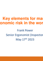 Elements of Managing Ergonomic Risk in the Workplace Presentation May 2023 thumbnail