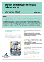 Storage of Hazardous Chemicals Information Sheet thumbnail