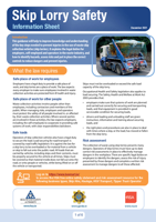 Skip Lorry Safety Information Sheet thumbnail