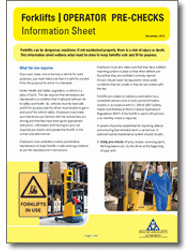 Forklift Operator Pre-Checks Information Sheet thumbnail