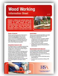 Wood Working - Information Sheet thumbnail