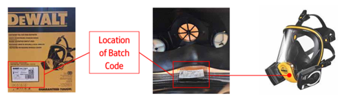 Location of batch code instructions