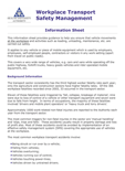 Workplace Transport Safety Management  Information Sheet thumbnail